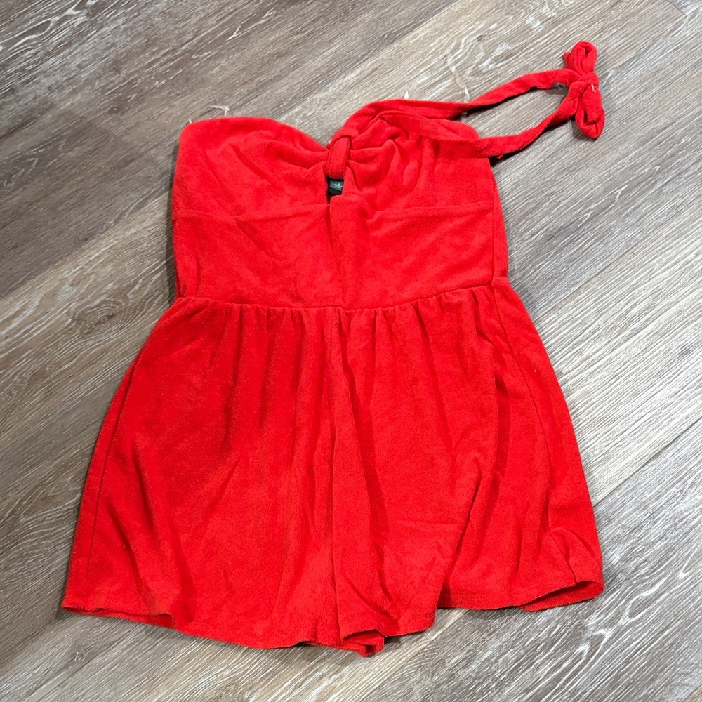 NWT-Wild Fable Vibrant Red Romper